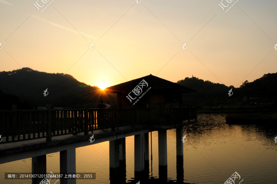 大夫山森林公园,夕阳