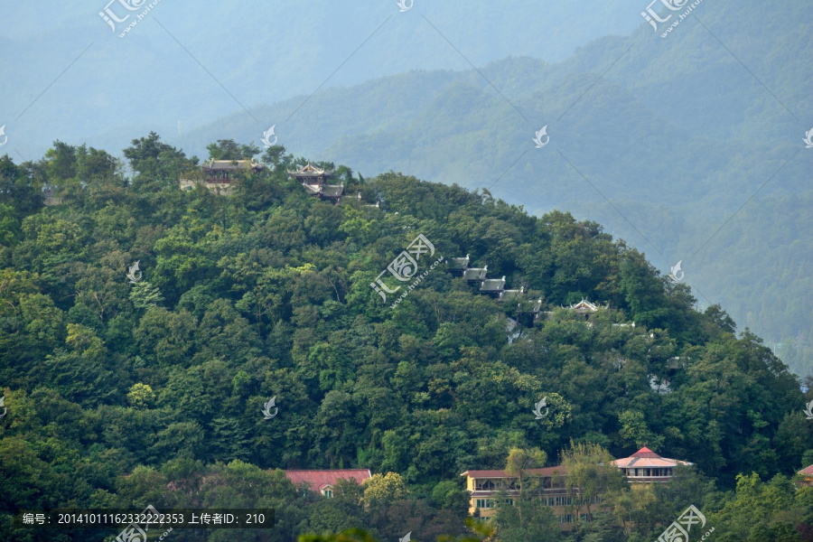 都江堰玉垒山步云廊古建