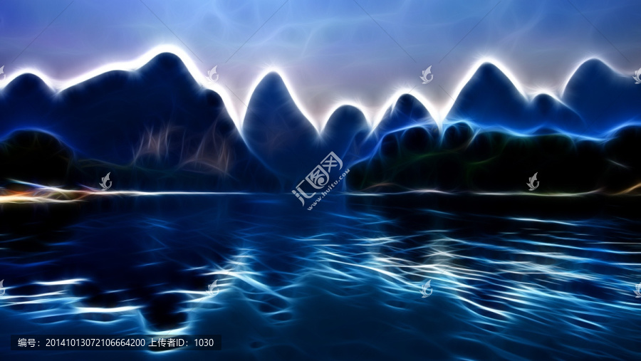 抽象,桂林山水