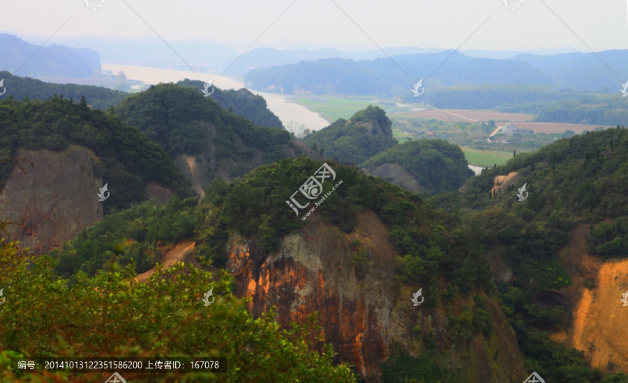 丹霞地貌,峡谷,丘壑,山景,国