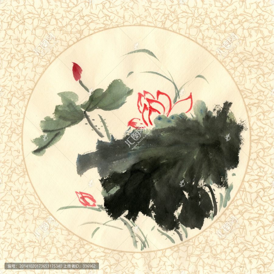 荷花,裝飾畫(huà)