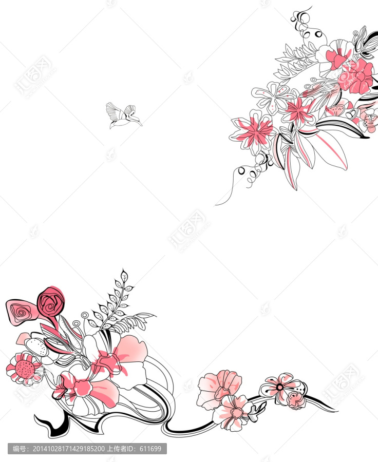 韓式花紋,移門圖案