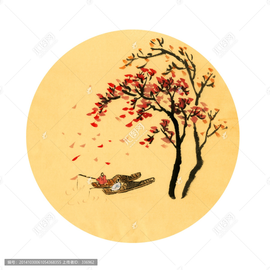 秋意圖,秋江垂釣圖