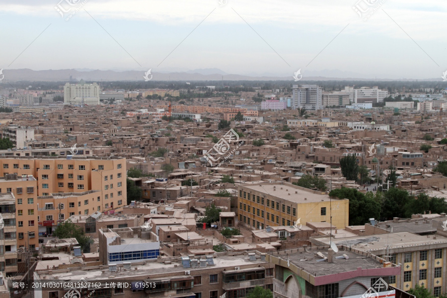 喀什市区俯瞰