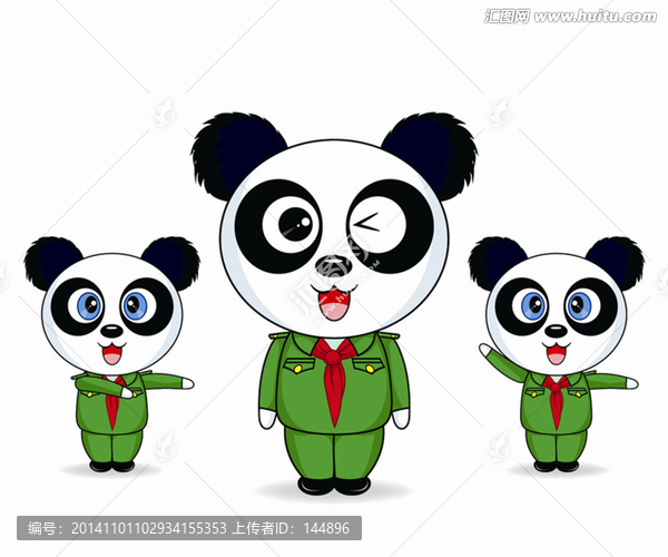 戴著紅領(lǐng)巾的熊貓