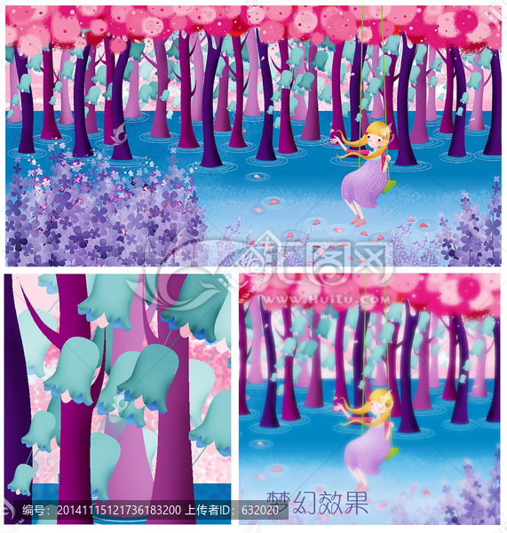 小清新唯美女孩插畫（本子圖片）