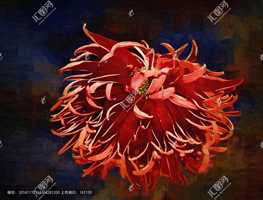 秋菊,花卉油畫,裝飾畫,無框畫