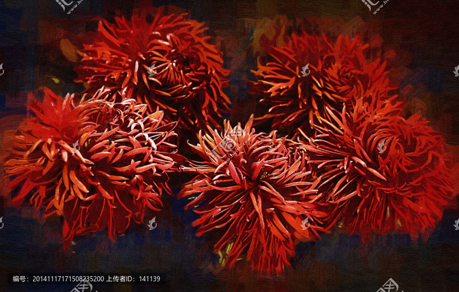 秋菊,花卉油畫,裝飾畫,無框畫