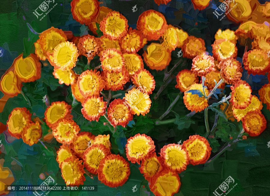 秋菊,花卉油畫,裝飾畫,無框畫