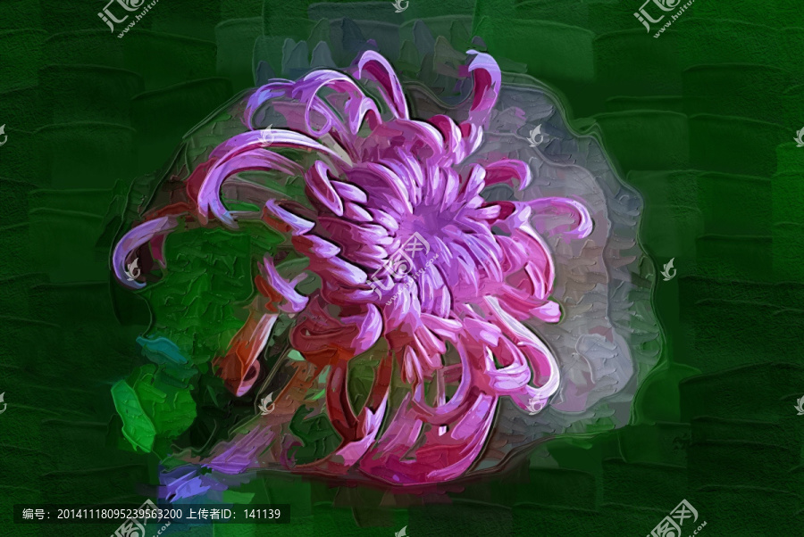 秋菊,花卉油畫(huà),裝飾畫(huà),無(wú)框畫(huà)