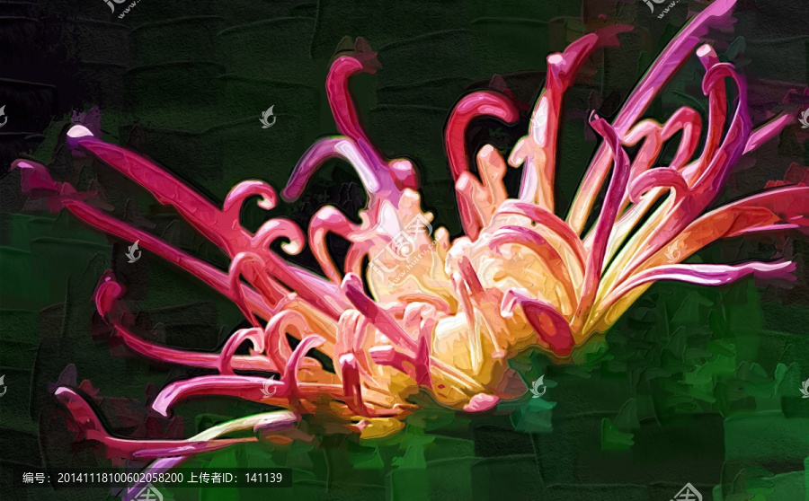 秋菊,花卉油畫,裝飾畫,無框畫