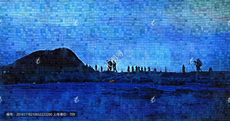 山坡風(fēng)景油畫