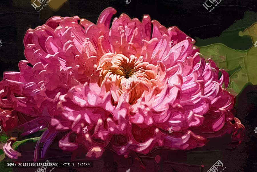 秋菊,花卉油畫,裝飾畫,無框畫