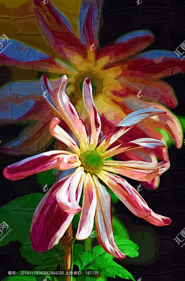 秋菊,花卉油畫,裝飾畫,無框畫