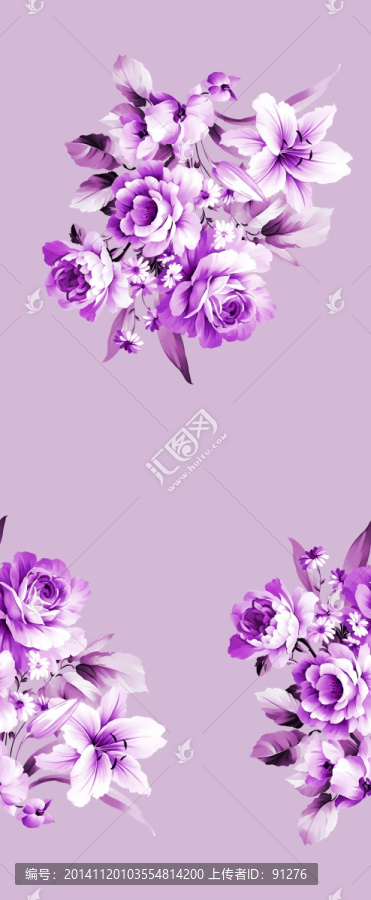 時(shí)尚數(shù)碼印花女裝面料花型未分層