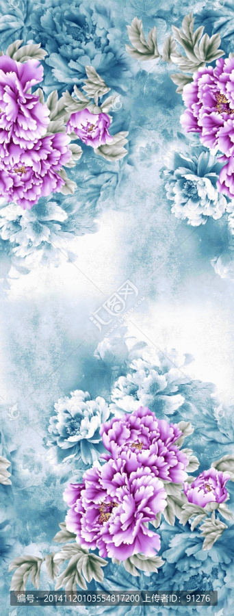 時尚數(shù)碼印花女裝面料花型未分層