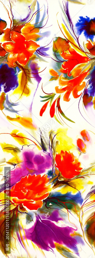 時尚數(shù)碼印花女裝面料花型未分層