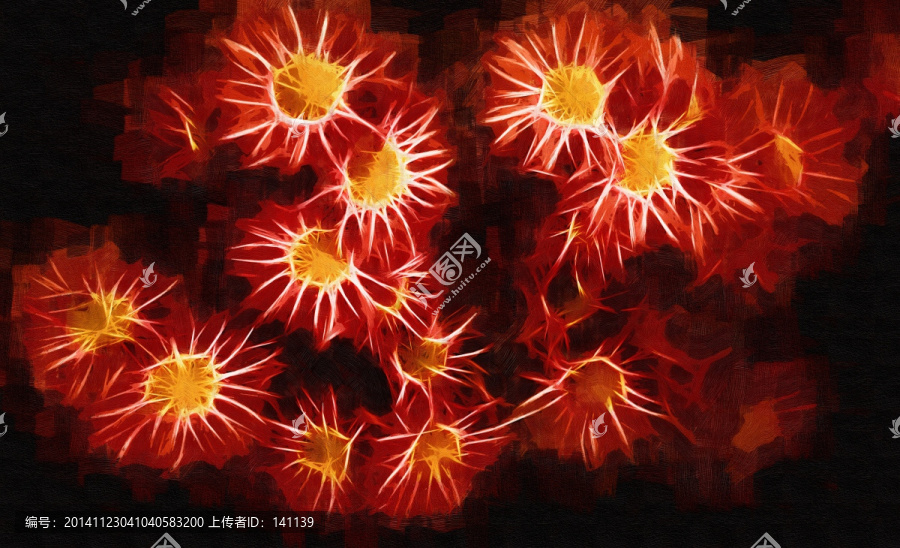 抽象油畫,花卉油畫,裝飾畫