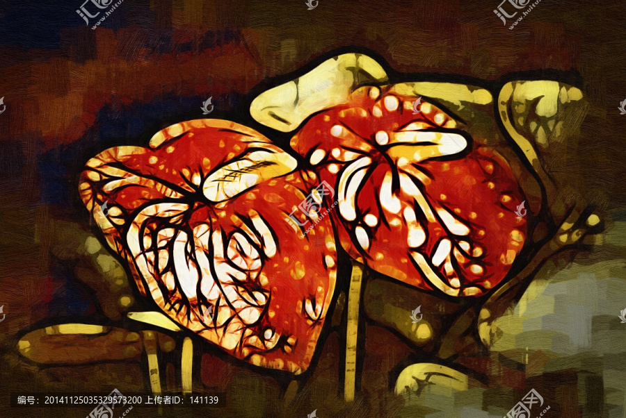紅掌,花卉油畫,油畫,裝飾畫