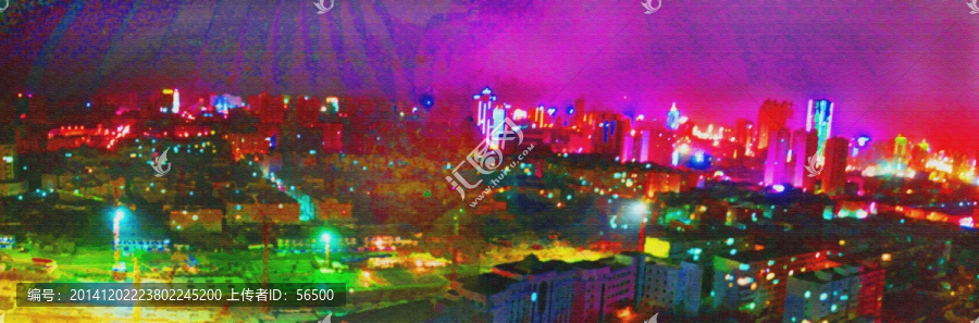 蘭州夜景油畫(huà)
