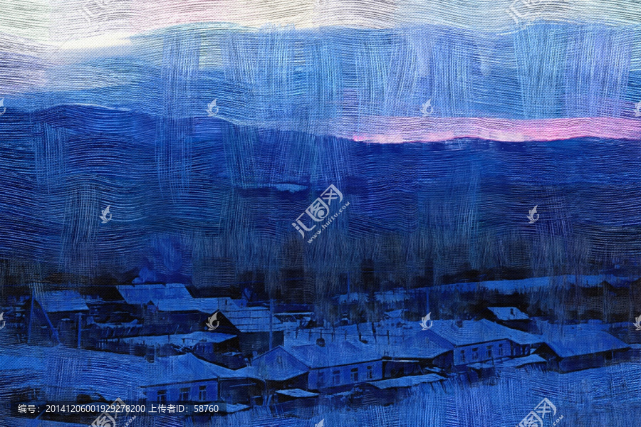 電腦畫,雪鄉(xiāng)