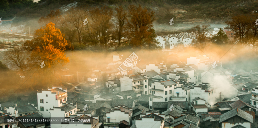 江西婺源石城,乡村秋色,田园风