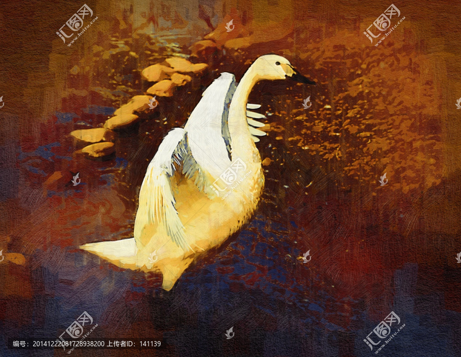 天鵝油畫,裝飾畫,無框畫,油畫
