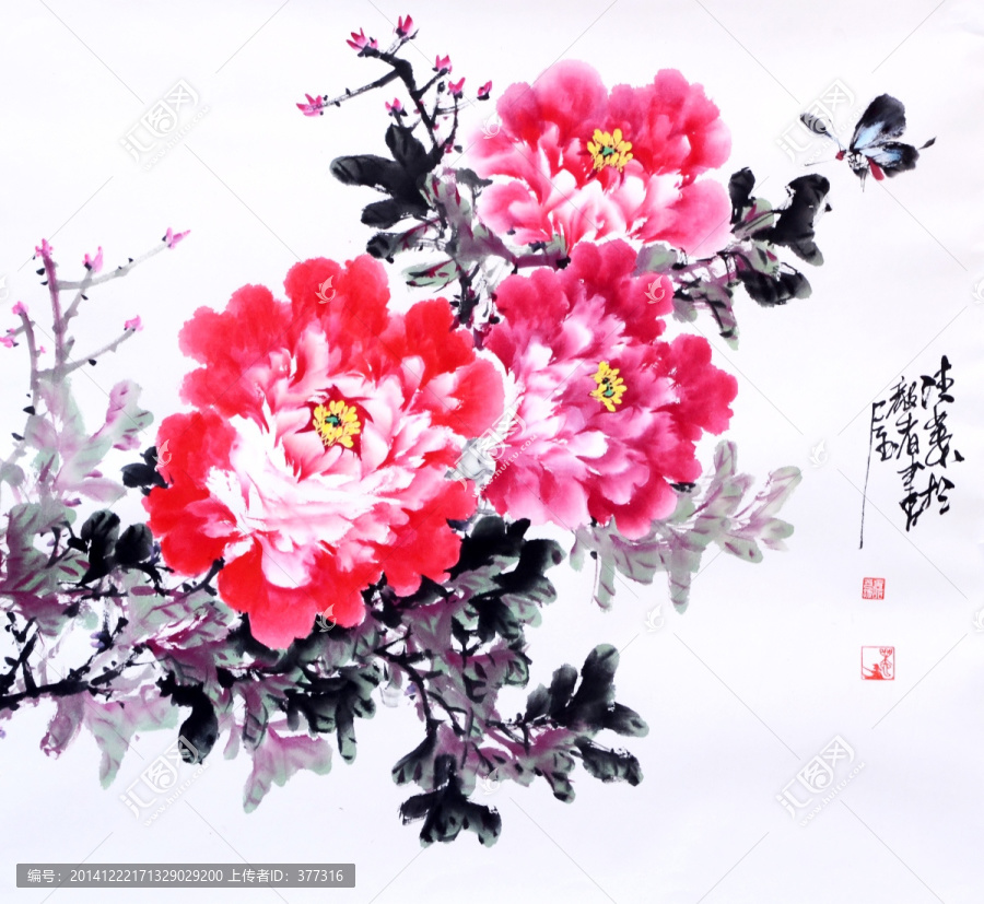 原創(chuàng)寫意牡丹