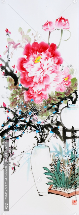 原創(chuàng)寫意牡丹