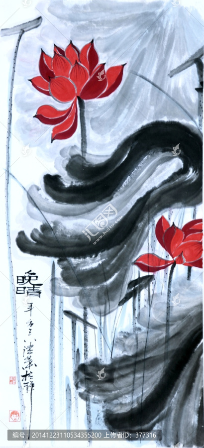 原創(chuàng)寫意荷花