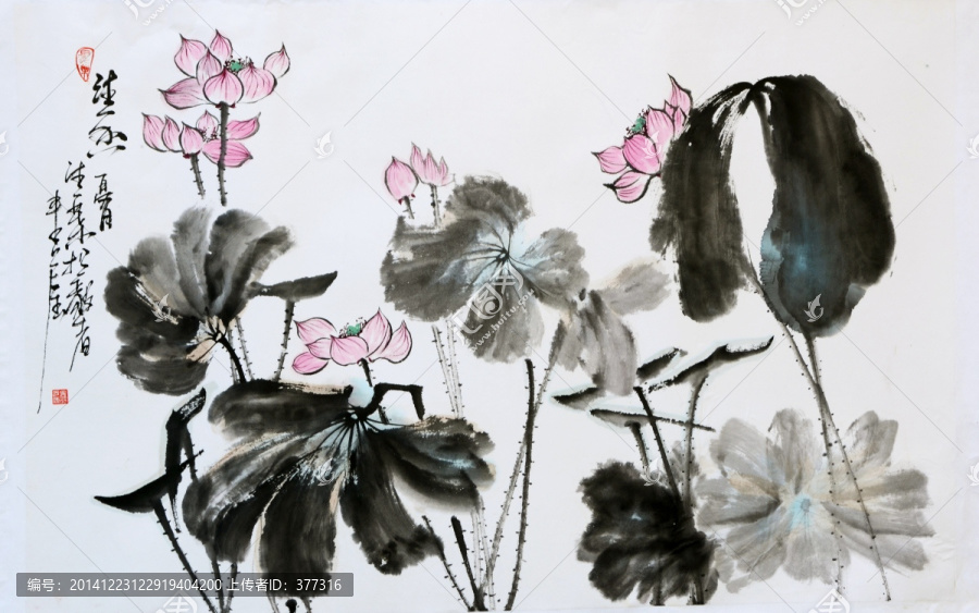 原創(chuàng)寫(xiě)意荷花