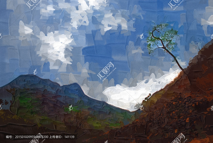 爨底下村風(fēng)景油畫