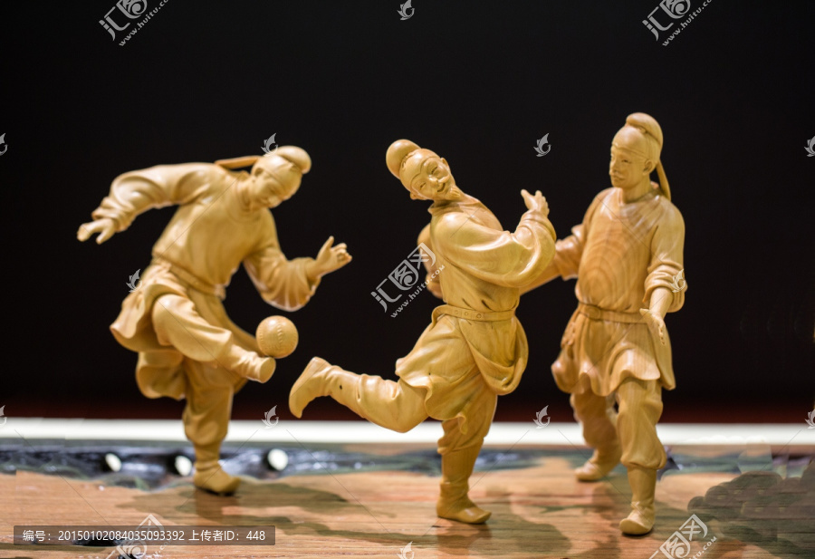 黄杨木雕,蹴鞠,古代足球