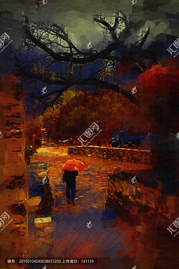 古鎮(zhèn)油畫裝飾畫