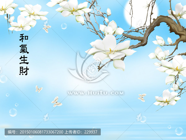 藝術(shù)玻璃背景,玉蘭