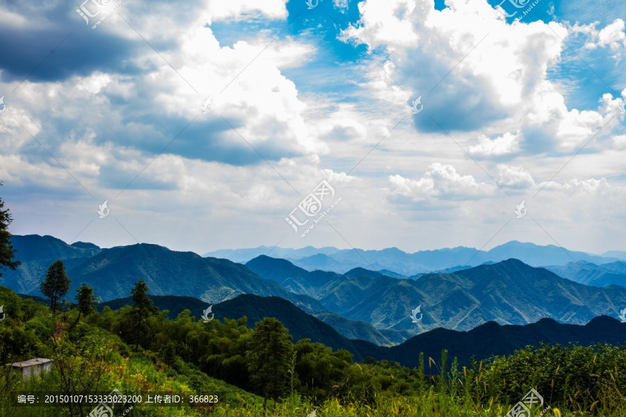 安顶山的天空,浙江,杭州,富阳