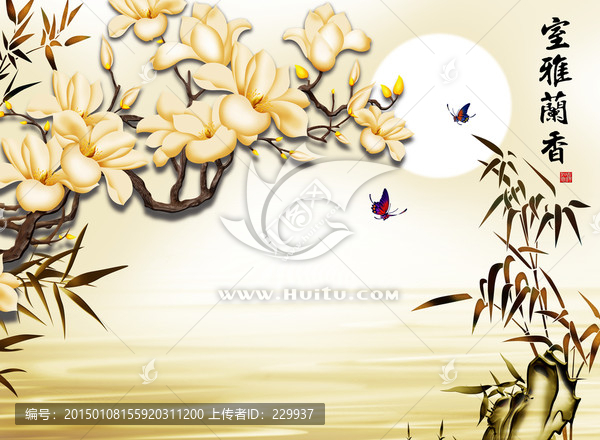 藝術玻璃背景墻,雅舍蘭香