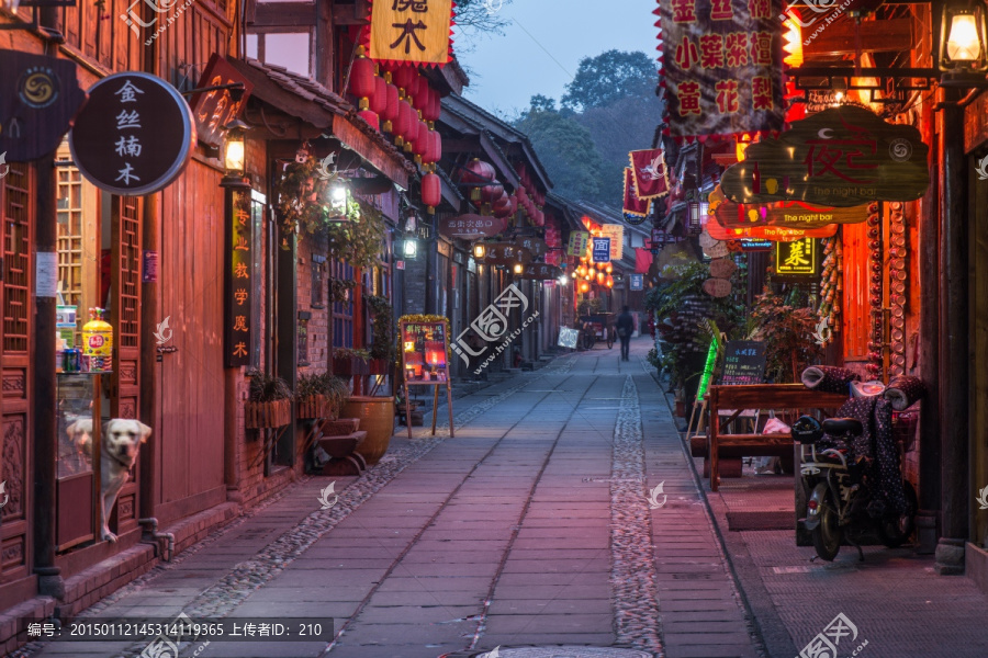 都江堰西街夜景