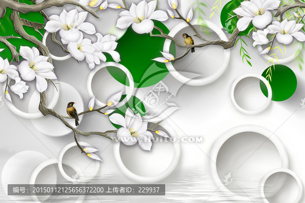 3D壁畫(huà),玉蘭