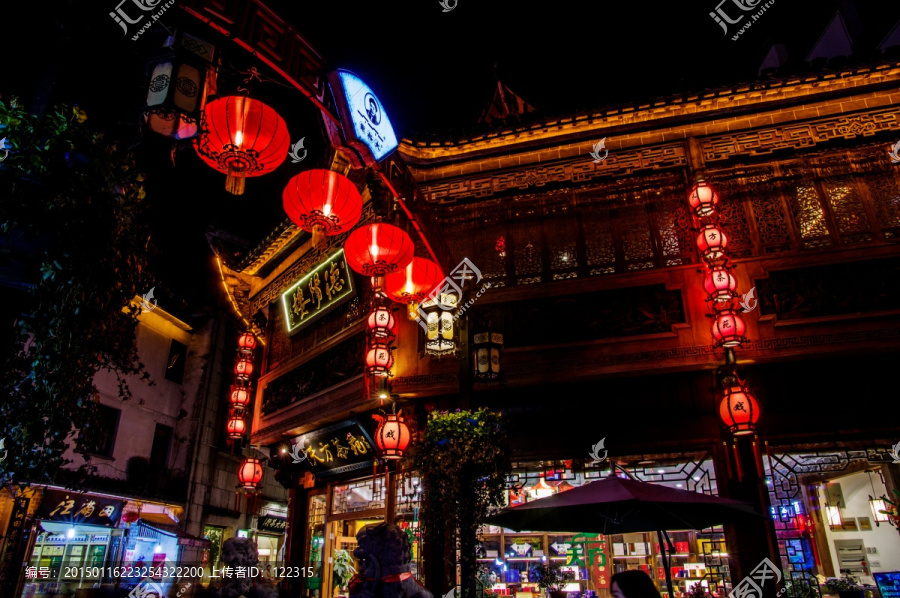 徽派建筑,屯溪老街,夜景