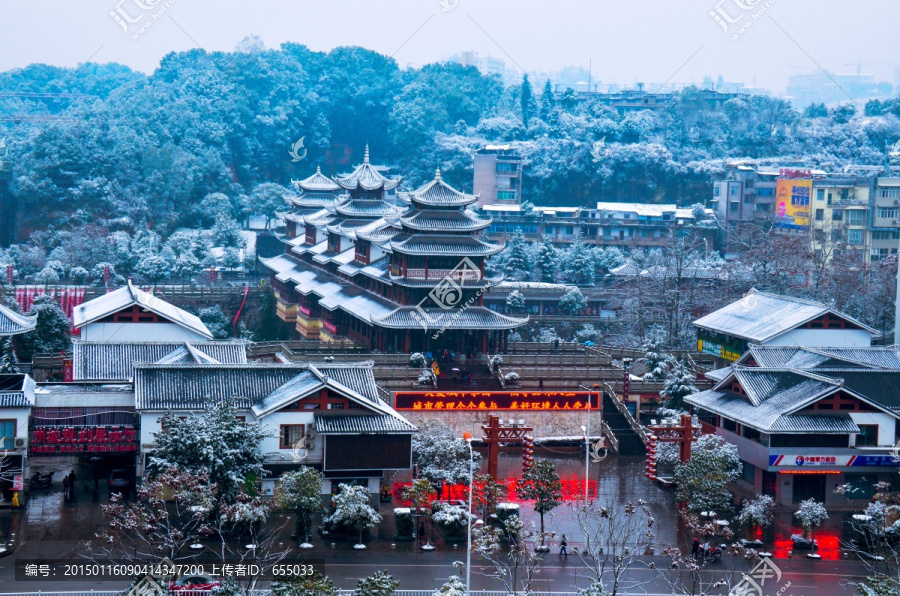 恩施风雨桥凤凰山高清雪景