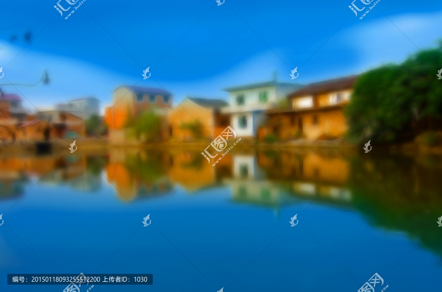 風(fēng)景畫,朦朧水鄉(xiāng)