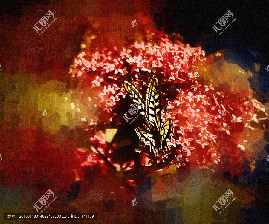 蝶戀花油畫