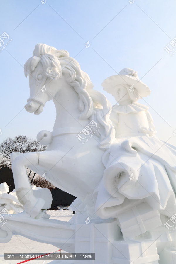 骑士雪雕