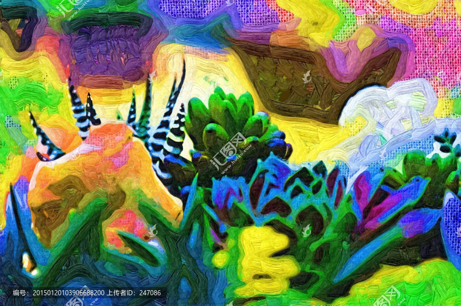 花卉,抽象畫