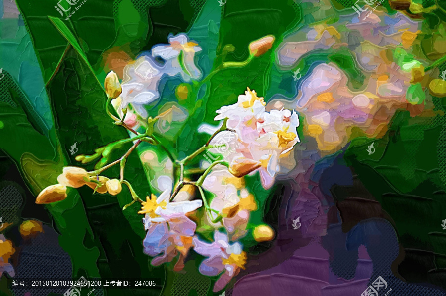 花卉,抽象畫