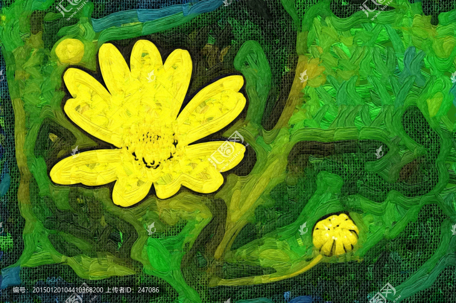 花卉,抽象畫