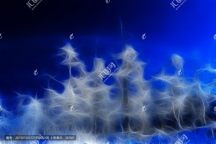 電腦畫(huà),夢(mèng)幻雪林