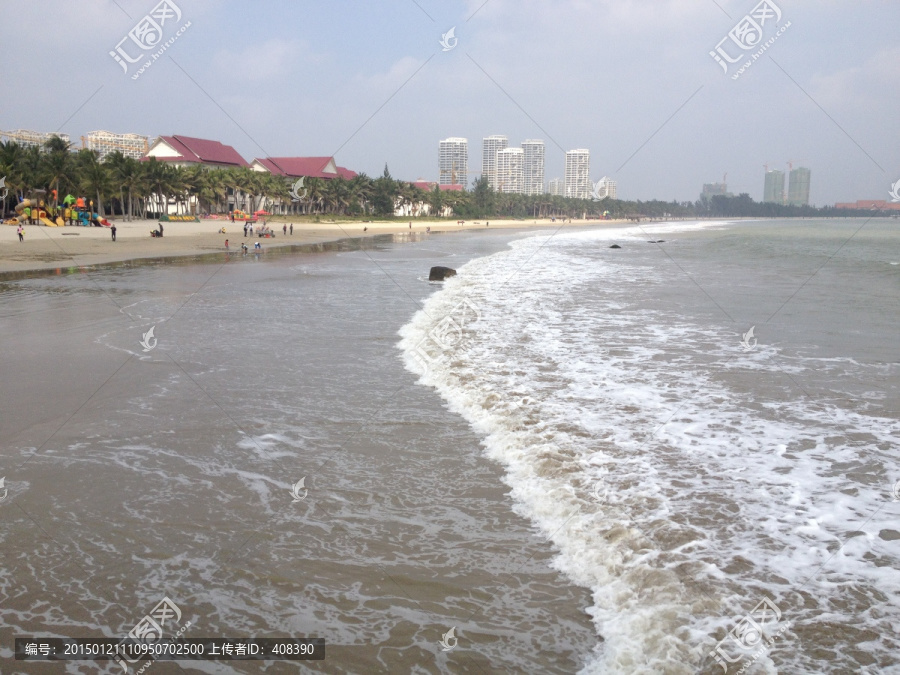 海南三亚文昌海边的海滩