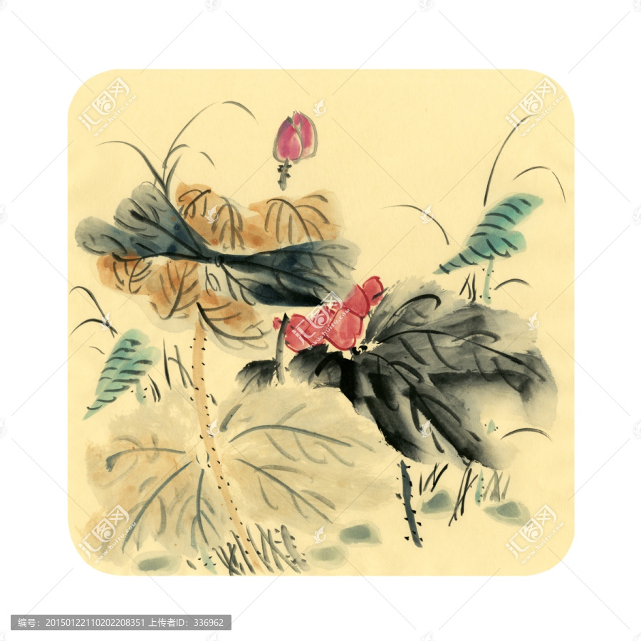 國(guó)畫(huà)荷花